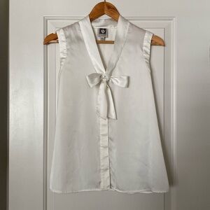 Cream Sleeveless Top